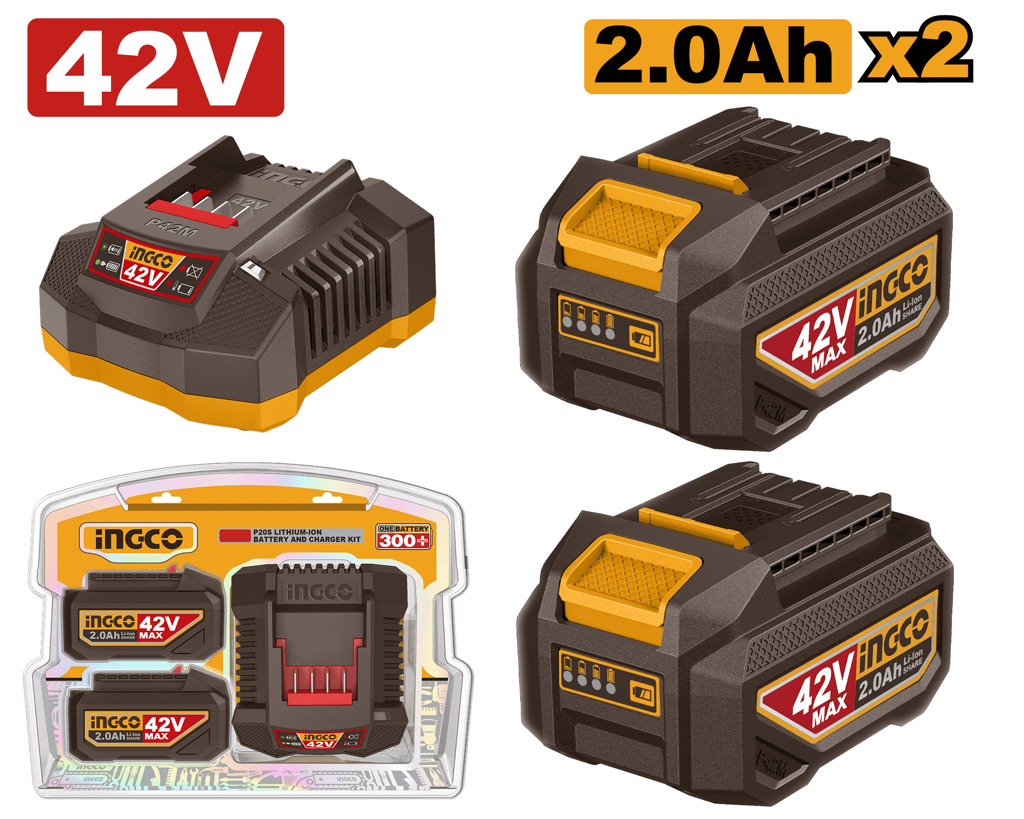 42V 2Ah Battery And Charger Kit