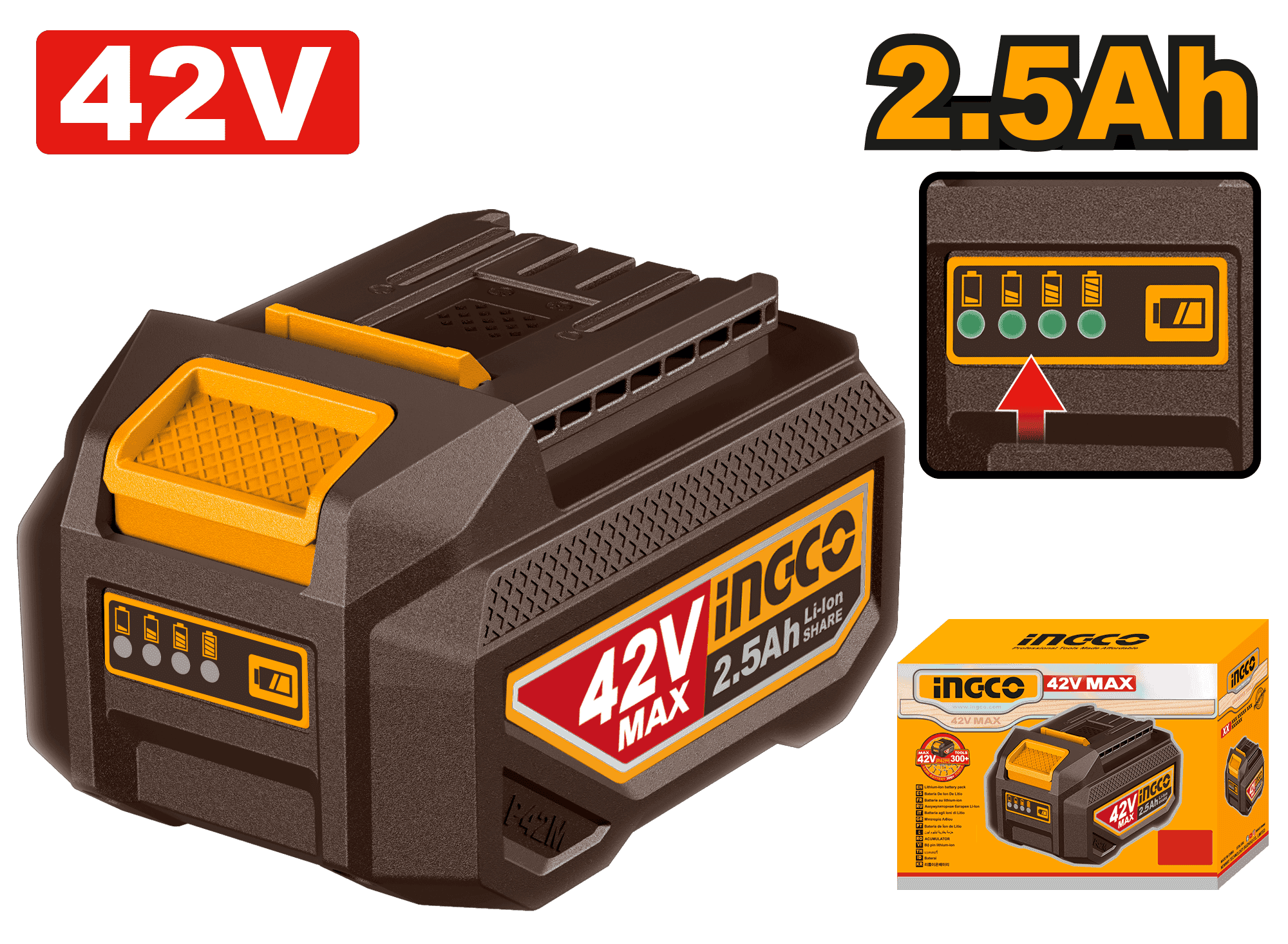 42V 2.5Ah Battery Pack