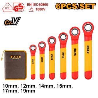 6 Pieces insulated ratchet wrench set