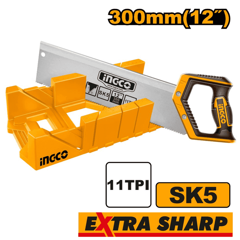 Plastic Mitre Box With Back Saw Set