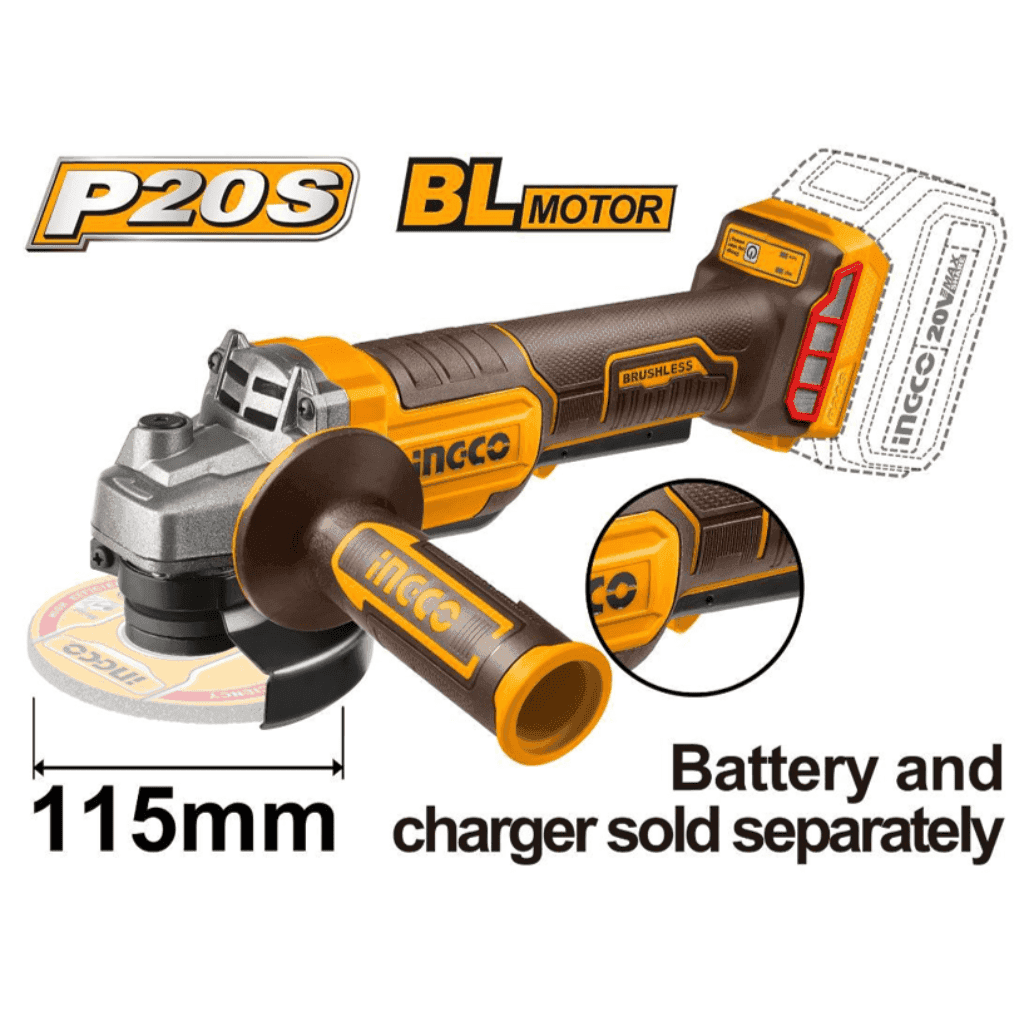 20V Lithium-Ion angle grinder