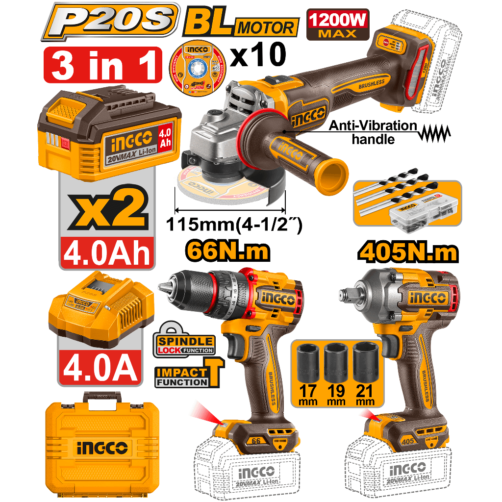 3 - in - 1 Cordless Kit Combo Kit