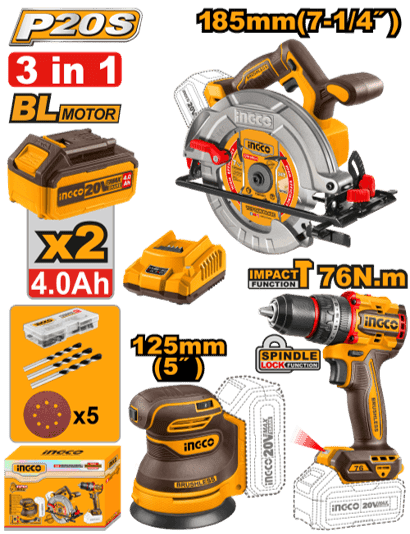 Circular saw, Sander, drill