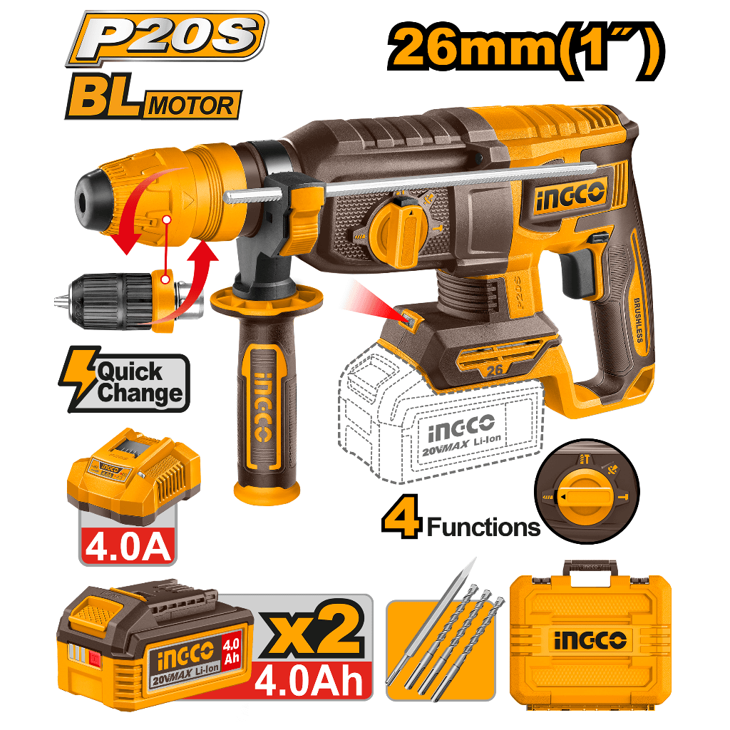 26mm Interchangeable Chuck Rotary Hammer