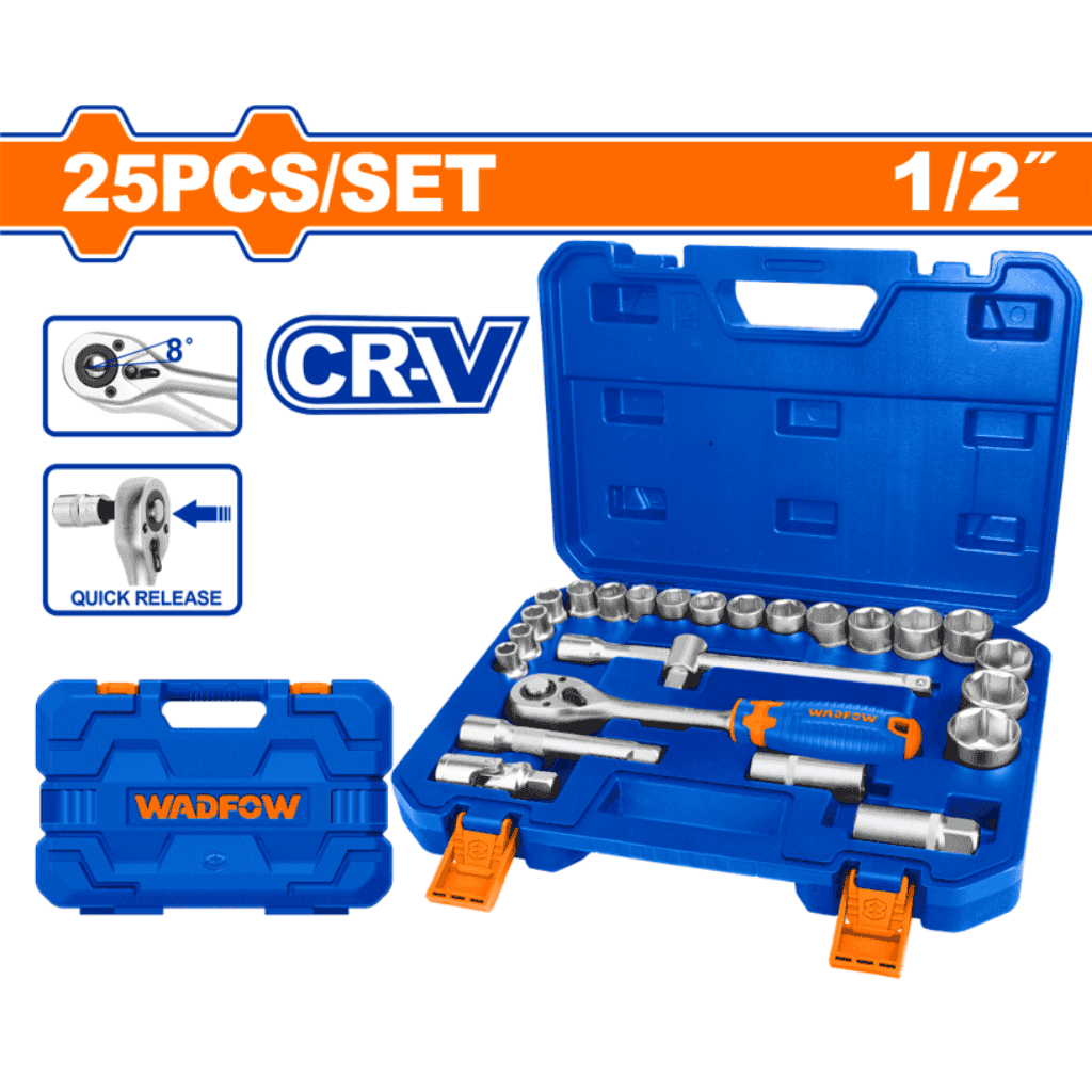 25 Piece 1/2" socket set